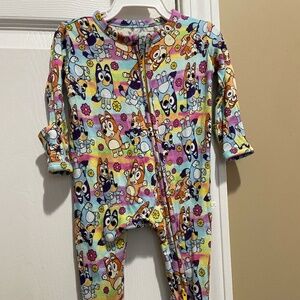 Newborn. Bluey Little Snuggles Bamboo Pajamas